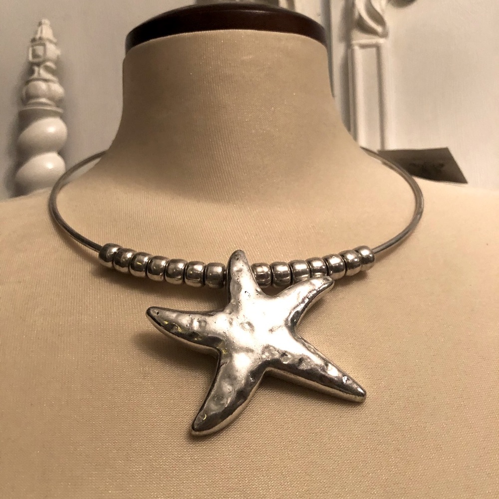 Silver Starfish Necklace